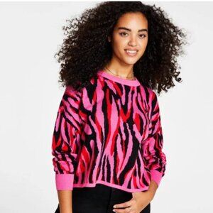 BAR III Crop Sweater - Zebra Print XS